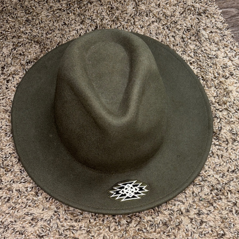 Stylish Olive Green Fedora Hat